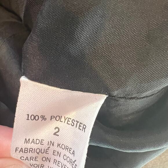 Tahari Long Black Evening Gown Dress with Slit Size 2 - Picture 11 of 16